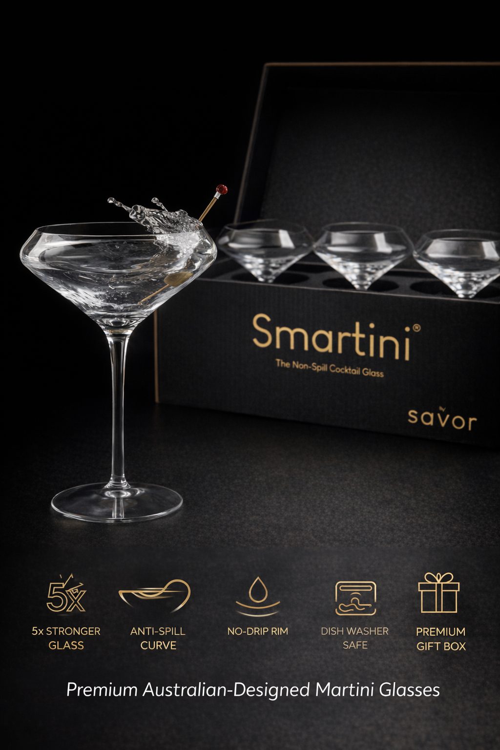 Smartini martini glasses 