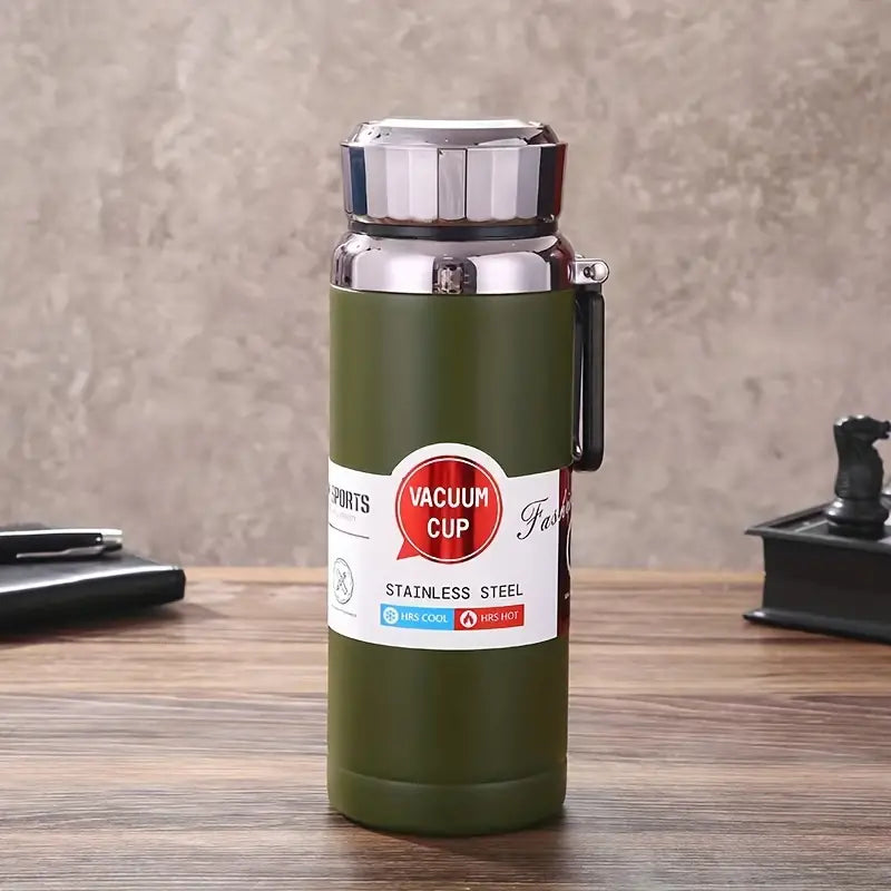 800ML Water Bottle Stainless Steel Insulated Bottle Green