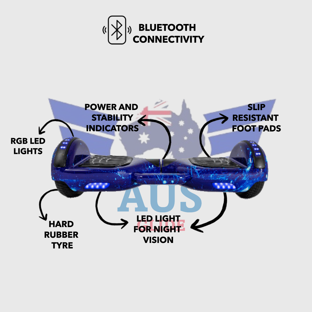 6.5 Inch Hoverboard Electric Scooter Blue Galaxy Colour Hoverboards Galore BLISS Gifts Homewares