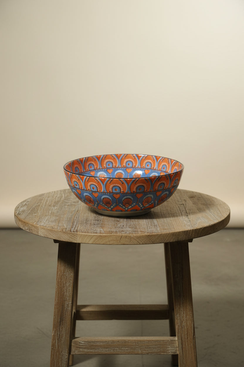 Moroccan Style Shallow Salad Bowl - 22.5 cm