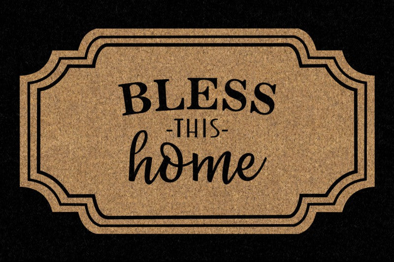 Framed Bless this Home Door Mat