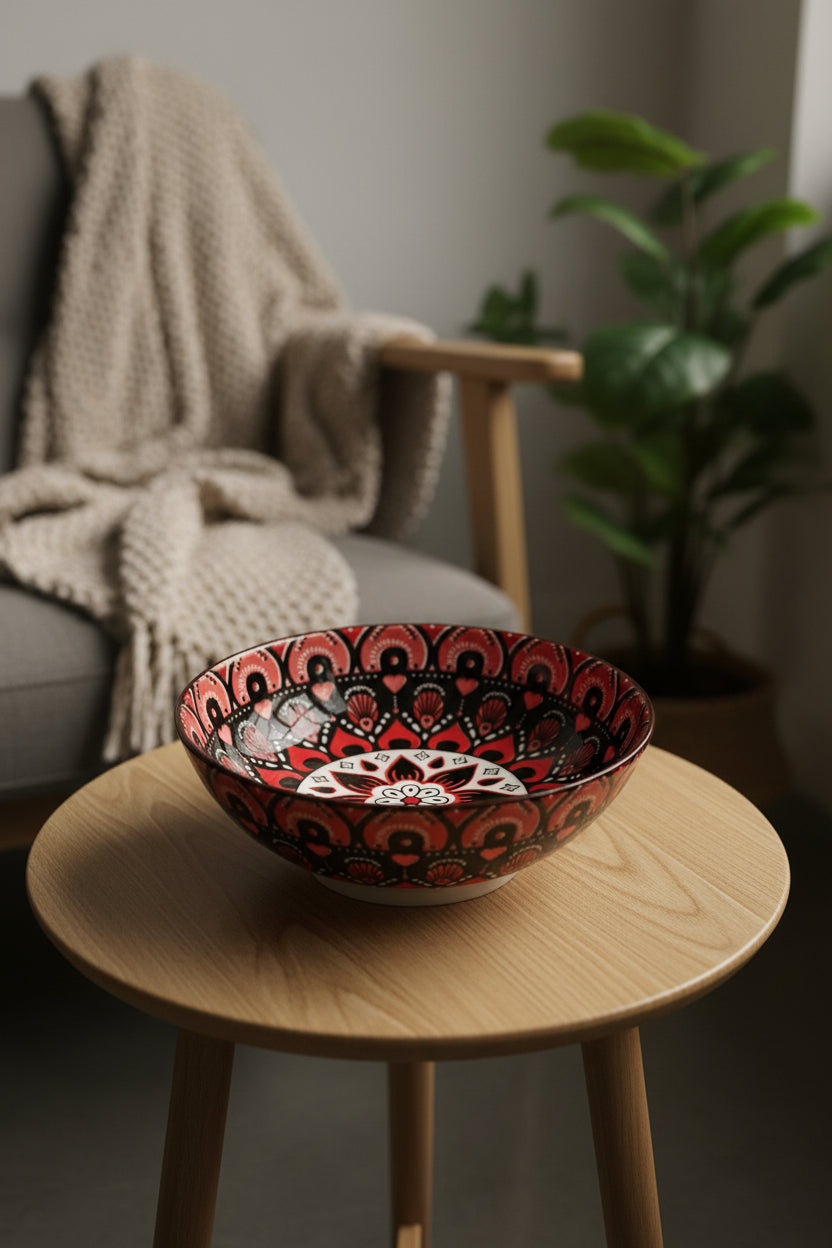 Moroccan Style Shallow Salad Bowl - 22.5 cm