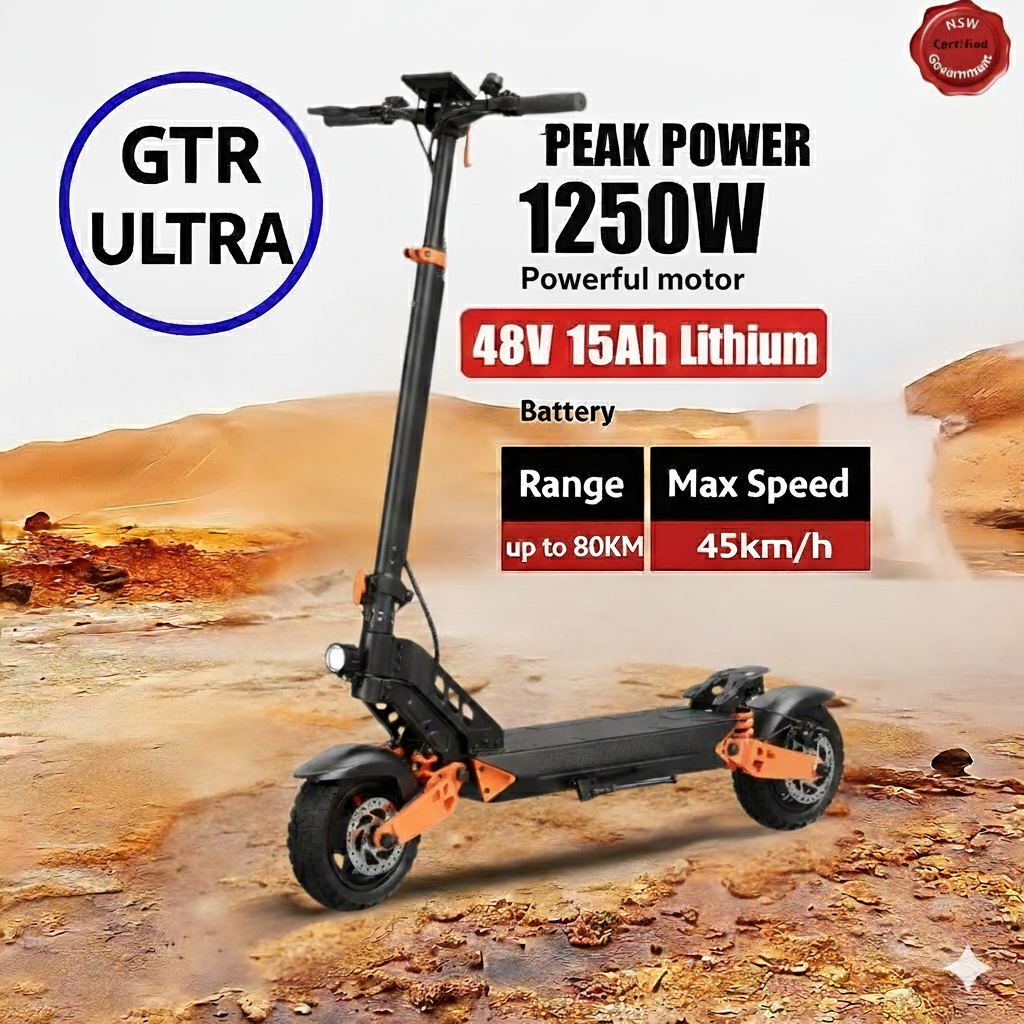 ESA GTR ULTRA Electric Scooter – 1250W Peak Power Motor | Off-Road Beast (Pre-Order Only)