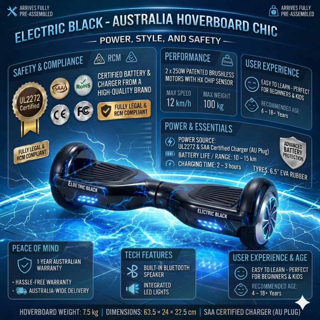 best black hoverboard Australia for kids and adults