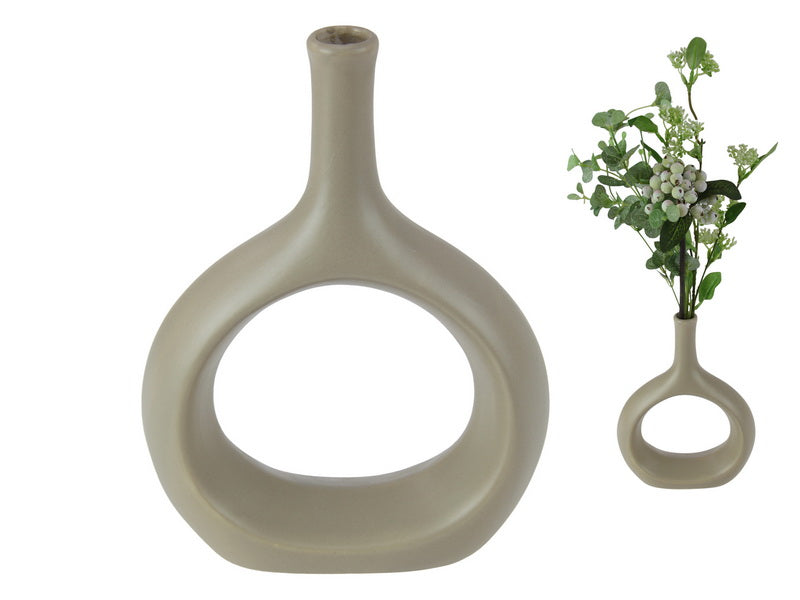 23cm Ceramic Vase – Stylish Camel Colour Accent Piece