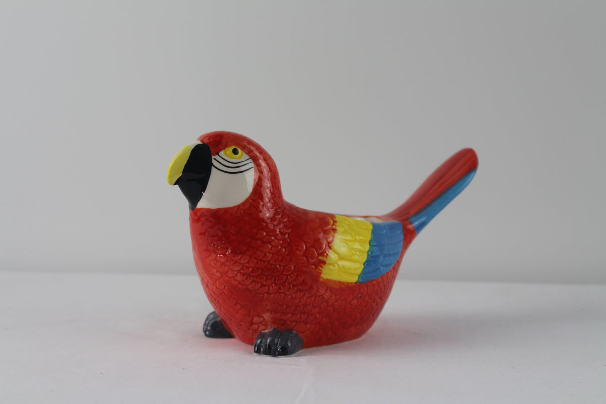 ceramic parrot plant pot