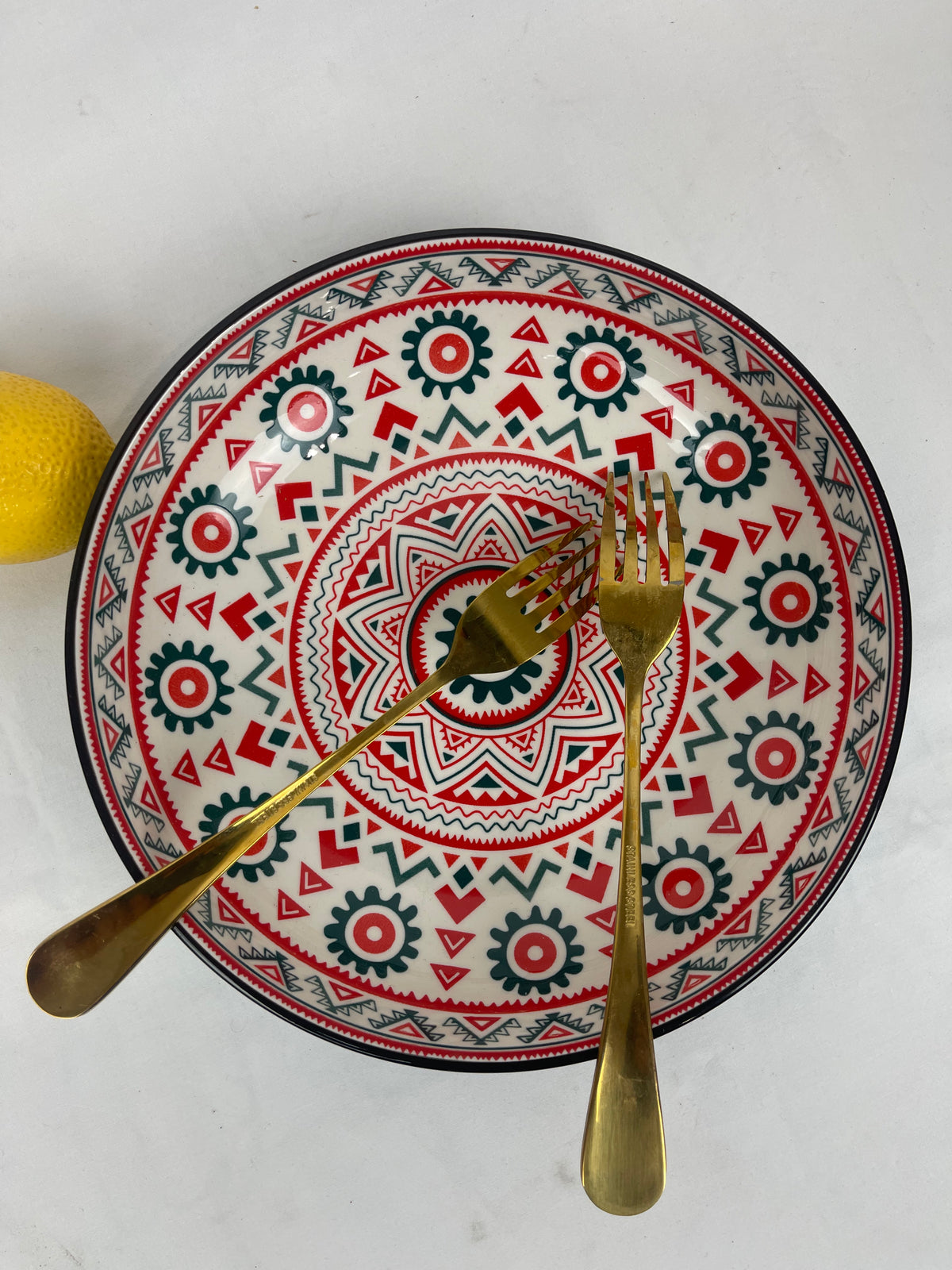 Moroccan Style Shallow Salad Bowl - 23 cm