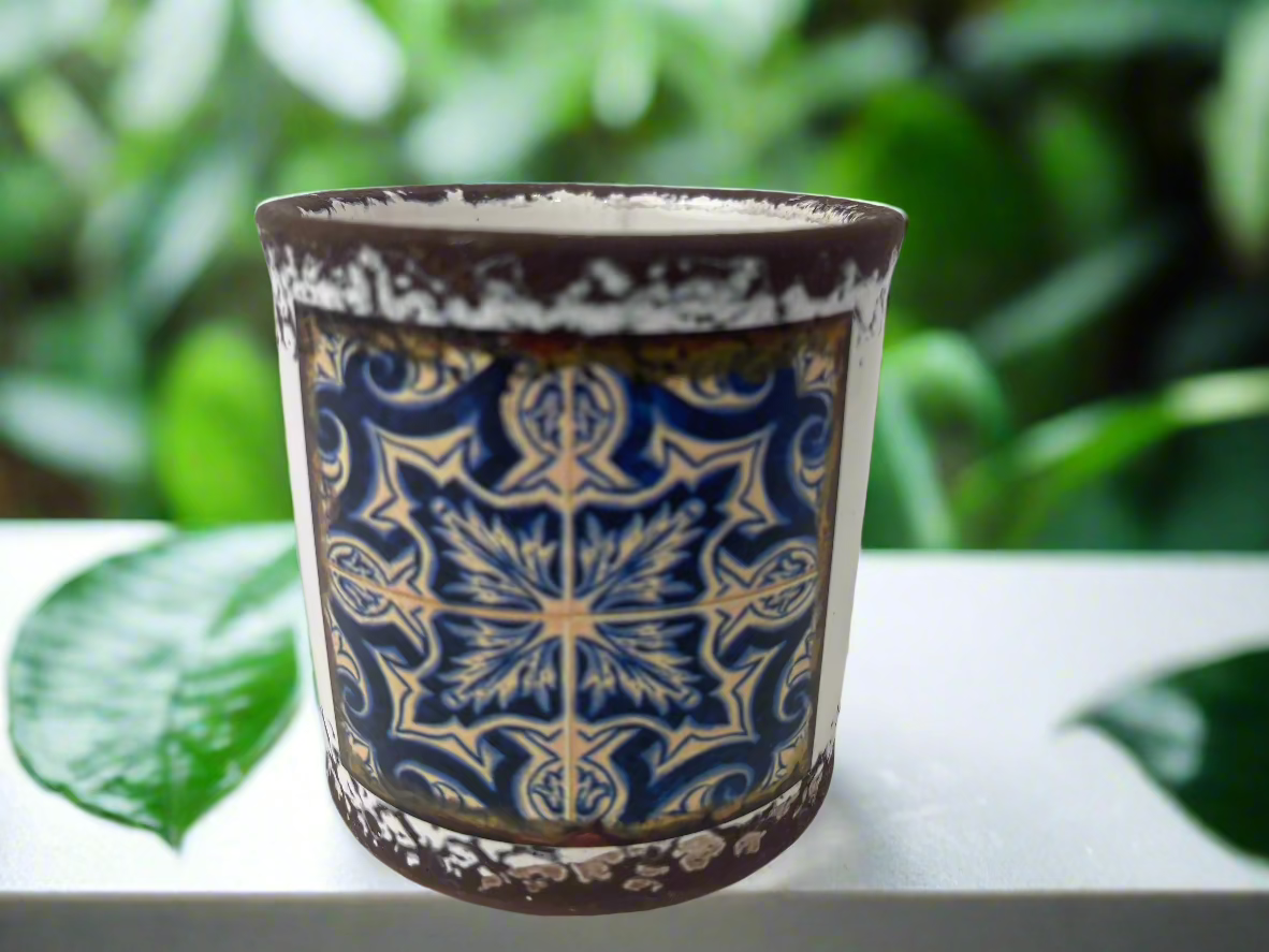 moroccan plant pots uk Moroccan Ceramic Round Pot - Small | Vibrant Handcrafted Planter