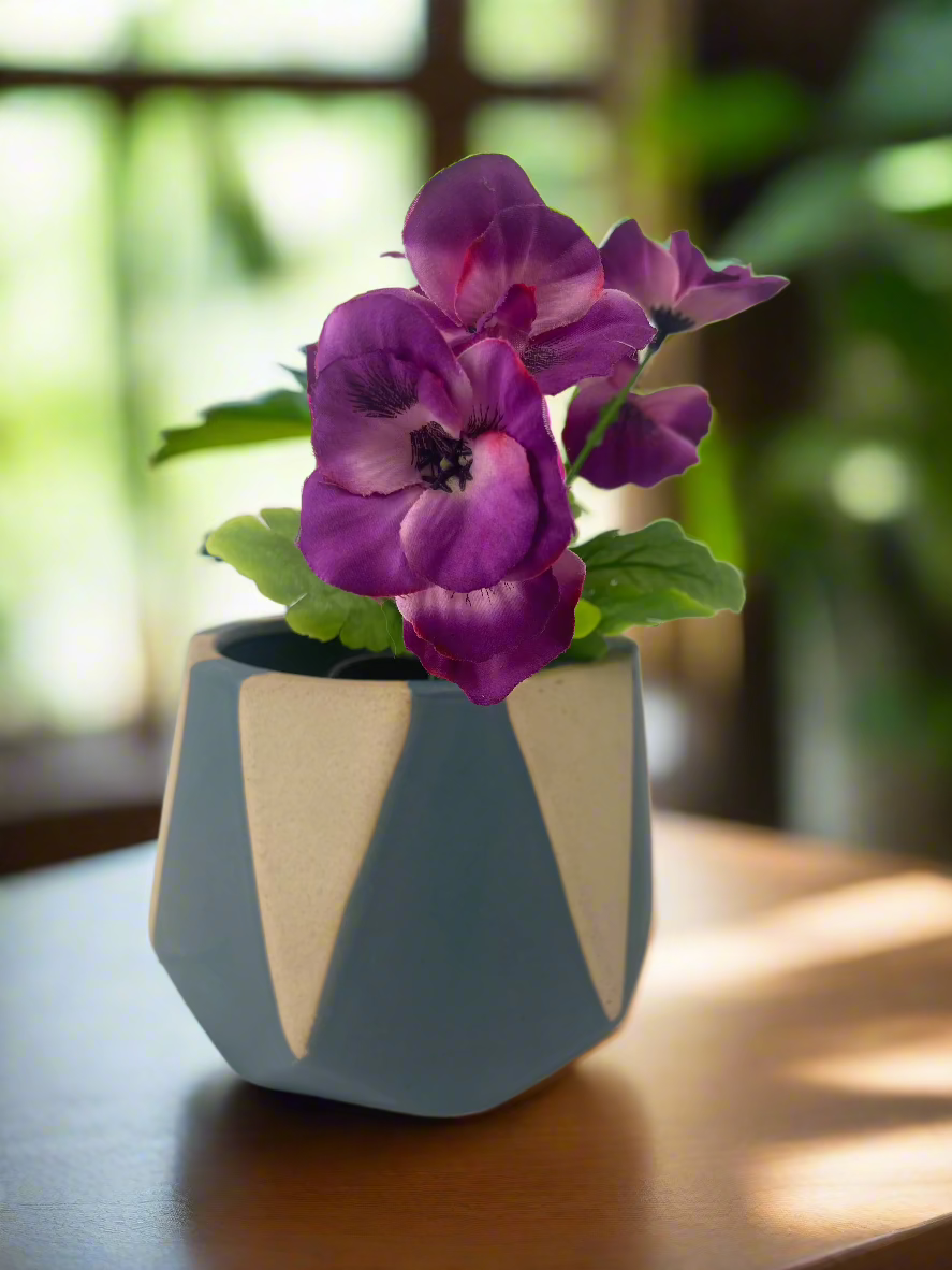 Calico Planter Green Pot
