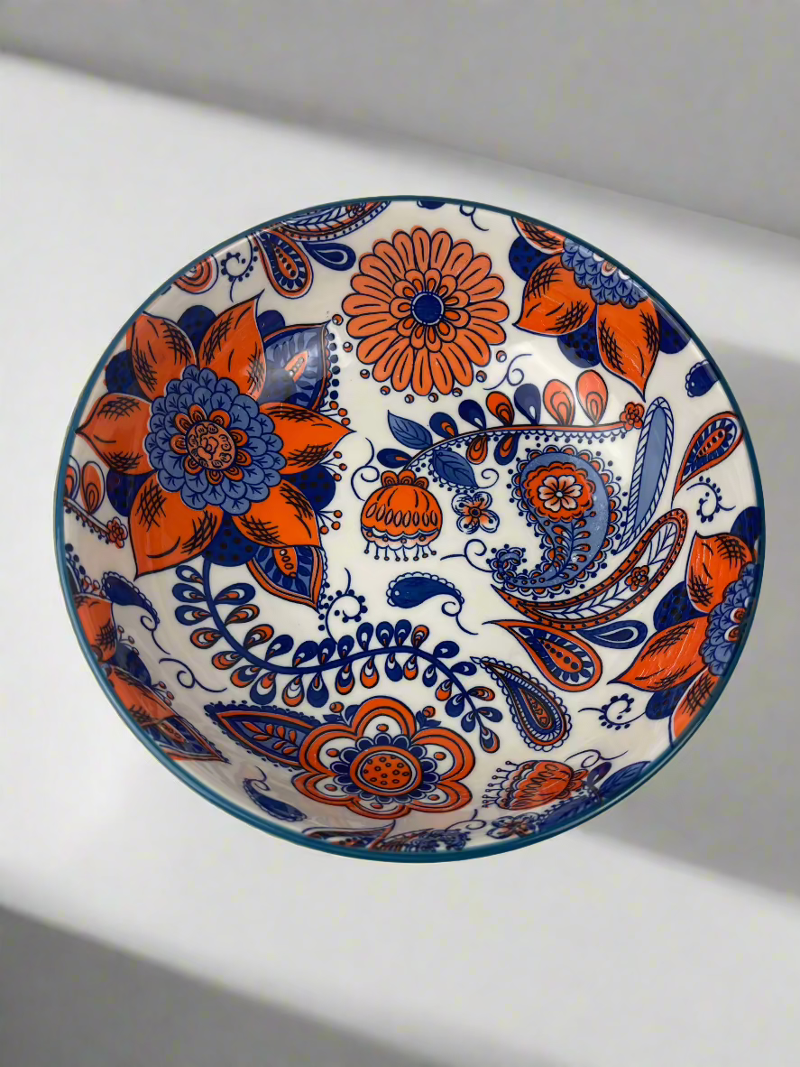 Moroccan Style Shallow Salad Bowl - 23 cm
