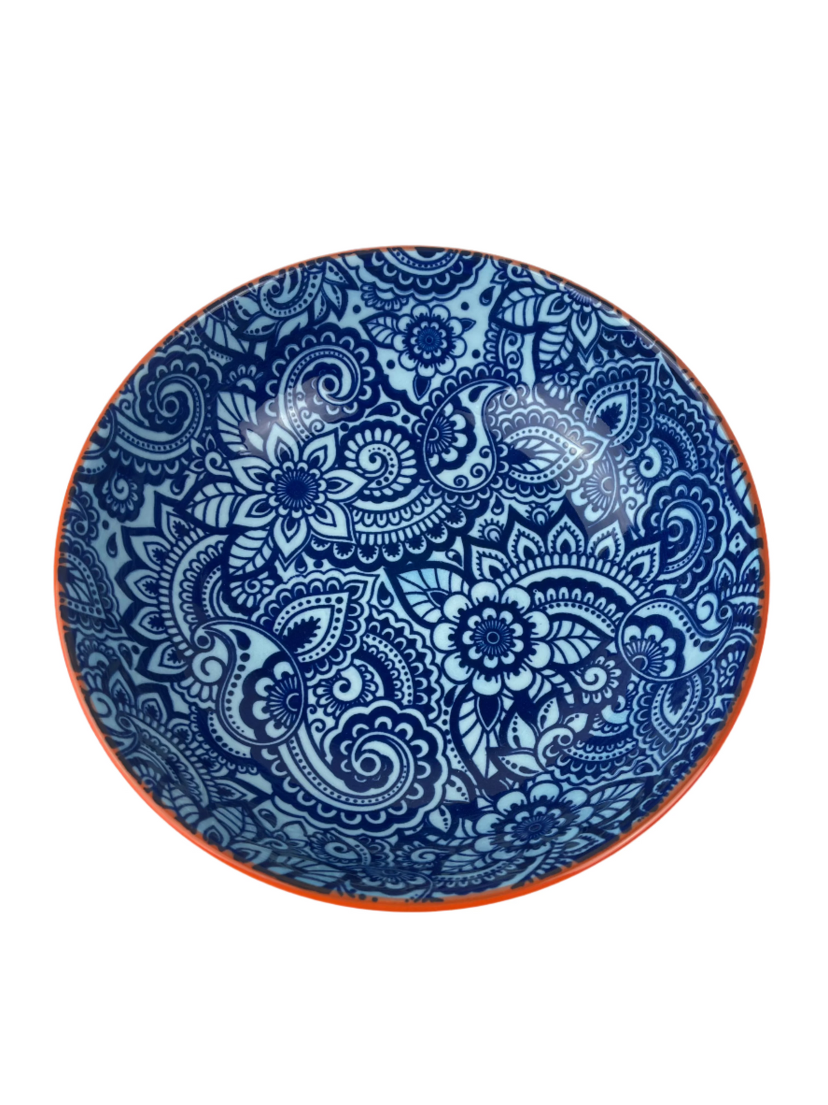 Moroccan Style Blue Shallow Salad Bowl 