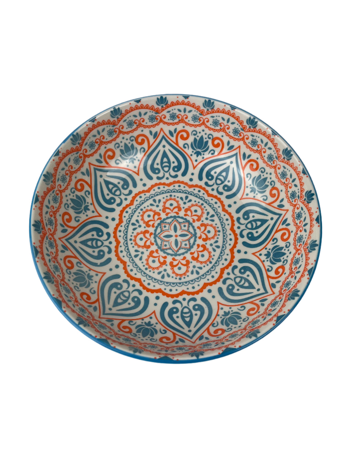 Multi-Coloured Shallow Serving Bowl 