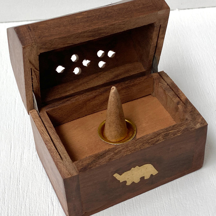 Elephant Incense Cone Holder Box