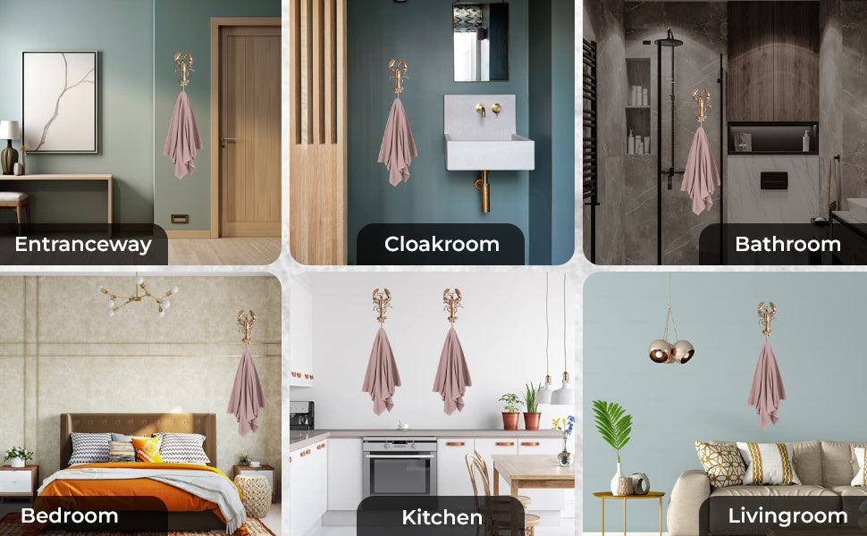 Lobster Brass Wall Hook