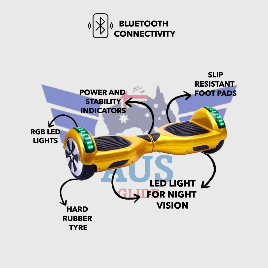 Australia Hoverboard 6.5&quot; Wheel Hoverboard Self Balancing Scooter - Gold