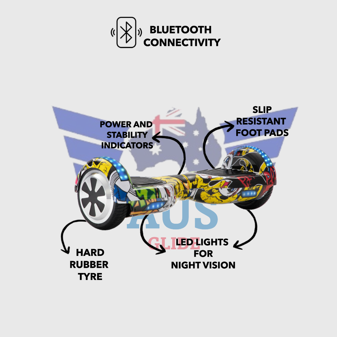 6.5 Inch Hoverboard Electric Scooter - HIPHOP graffiti 