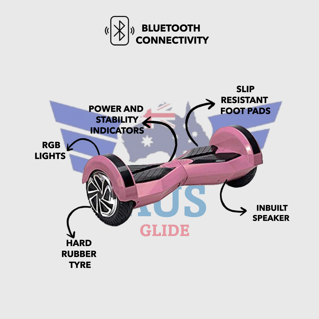 8 Wheel Pink Lamborghini Style Hoverboard Scooter Hoverboards Galore BLISS Gifts Homewares