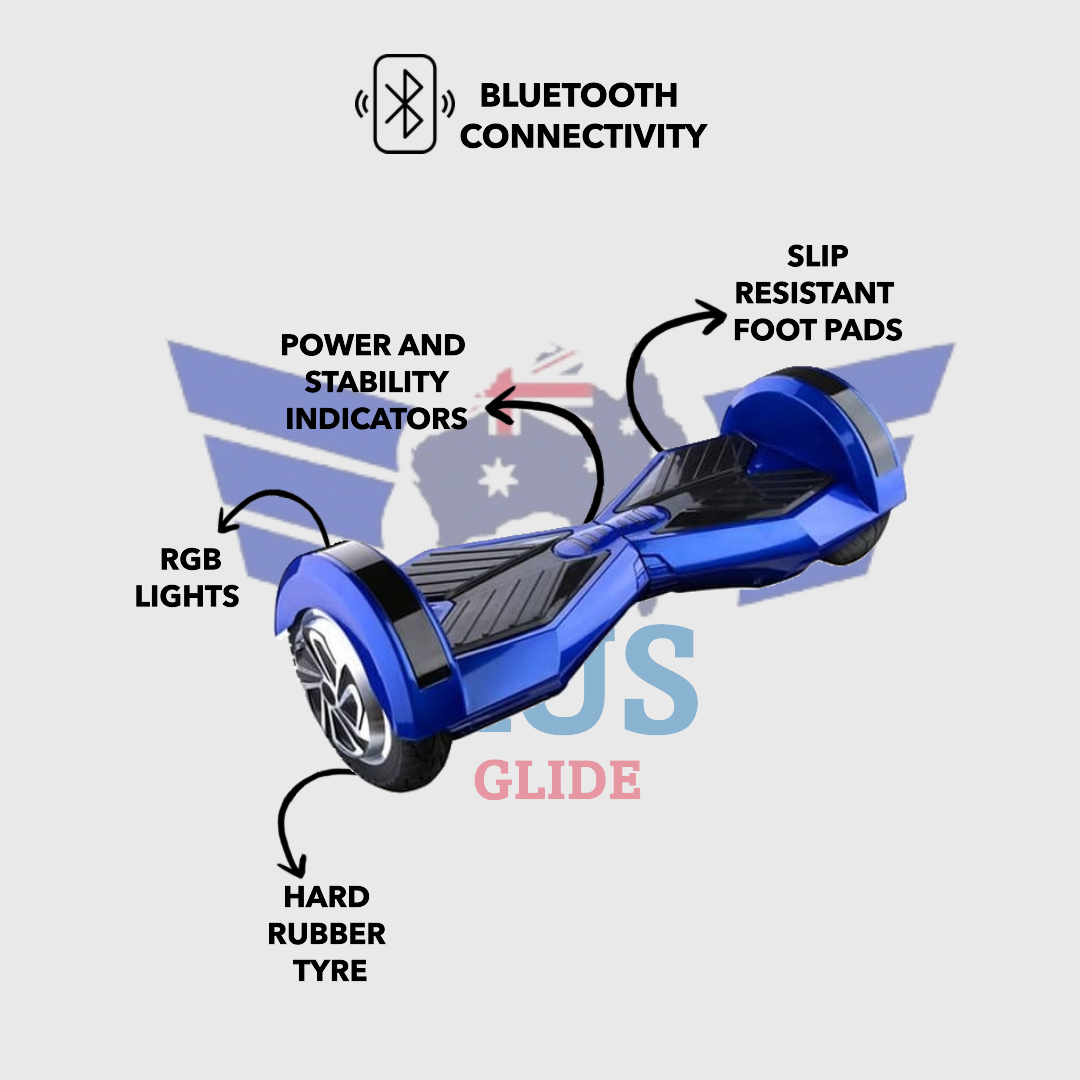 8" Lamborghini Style Hoverboard Scooter - blue 