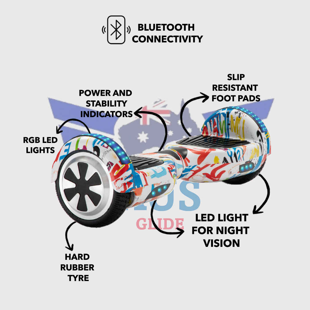 6.5 inch White Graffiti Hoverboard