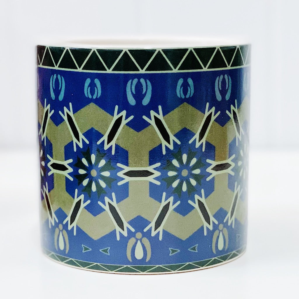 Our gorgeous Large Nyla Pots create a unique style with bold shapes and bright shades of blues, reds and browns - Style F - Drainage hole and plug perfect for indoor and outdoor use - Available in 6 styles Measures: 13.5x13.5x12.cm - Ceramic | Bliss Gifts & Homewares | Unit 8, 259 Princes Hwy Ulladulla | South Coast NSW | Online Retail Gift & Homeware Shopping | 0427795959, 44541523