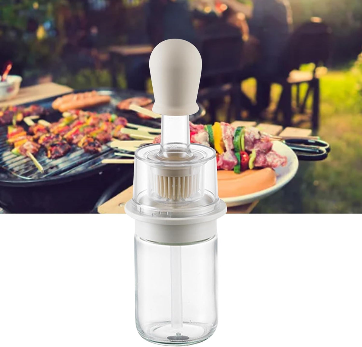 GLASS OIL DISPENSER W BRUSH 180ML