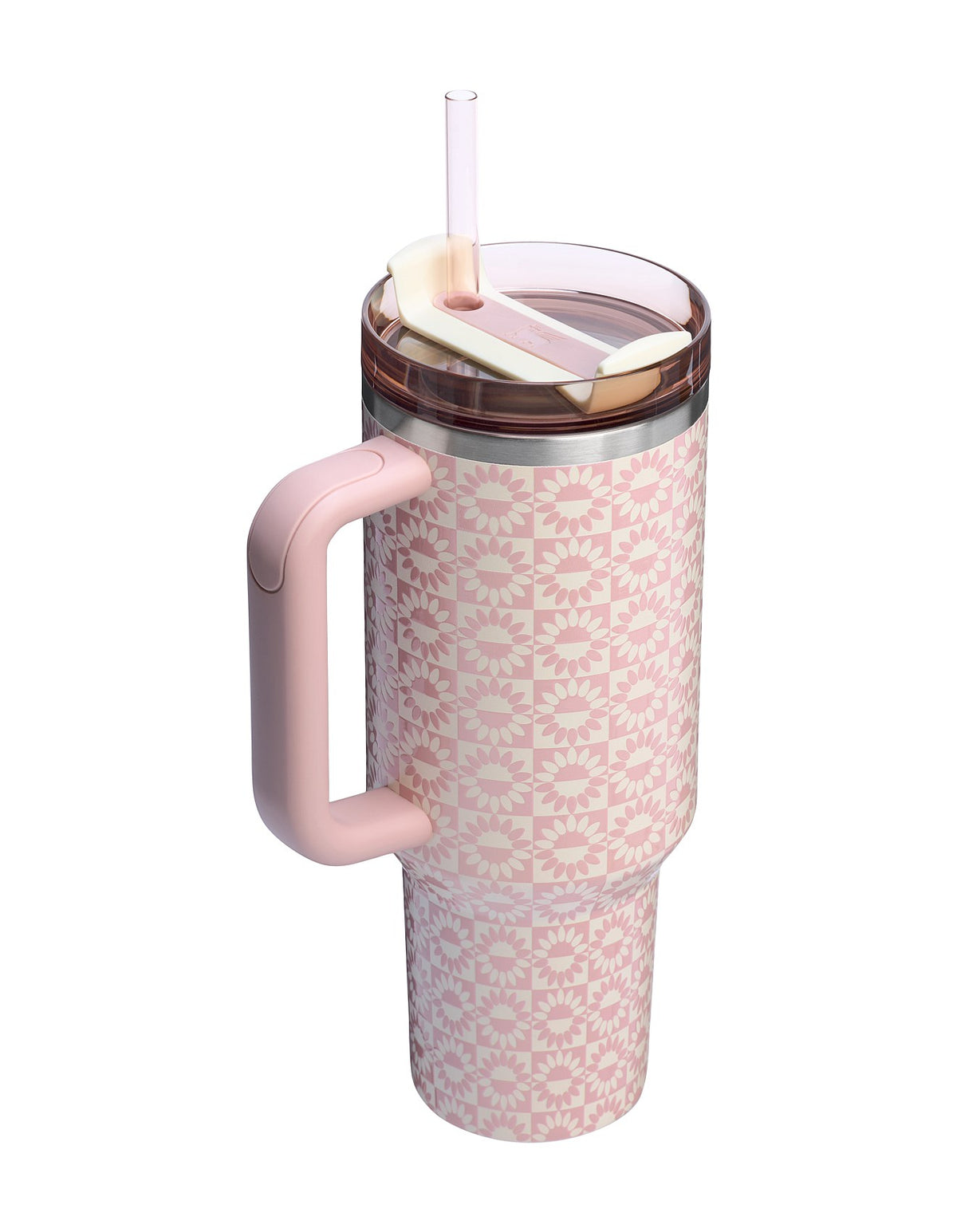 Stanley Quencher H2.0 Flow State Tumbler 40oz Cup - PEACH WHIP SUNFLOWER