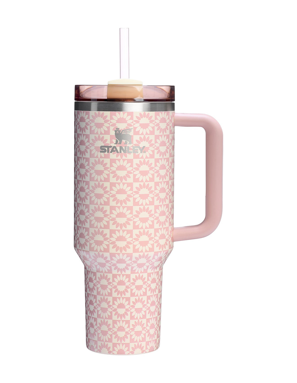 Stanley Quencher H2.0 Flow State Tumbler 40oz Cup - PEACH WHIP SUNFLOWER