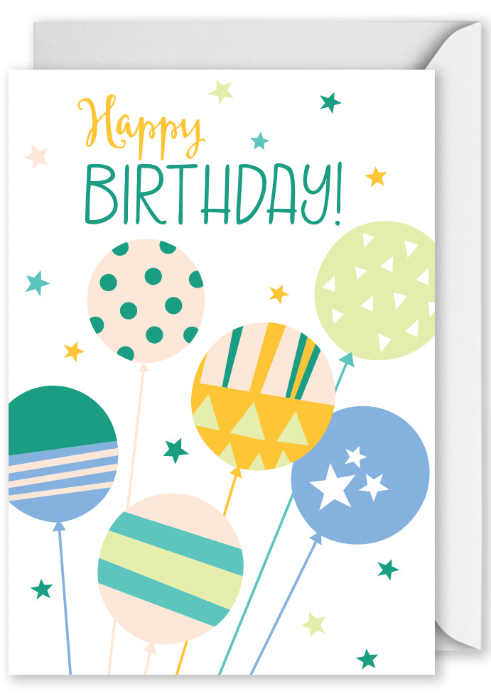 Paintbox Vertical Card PG4327 Happy Birthday premium birthday greeting card with envelope Australia