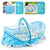 Blue Portable Folding Baby Bed | Travel Crib Australia