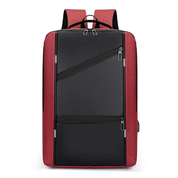Red Casual Waterproof Travel Backpack