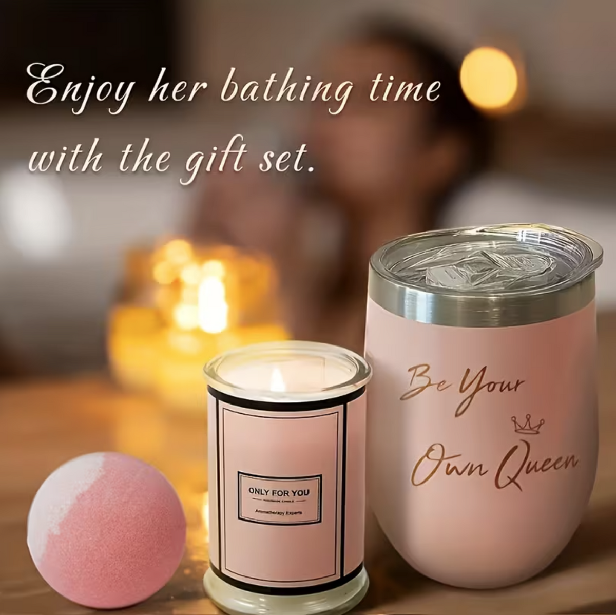 premium relaxation hamper with insulated tumbler