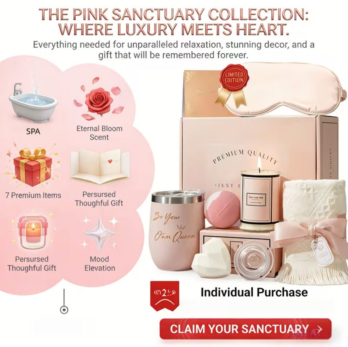 rose bath and body gift box