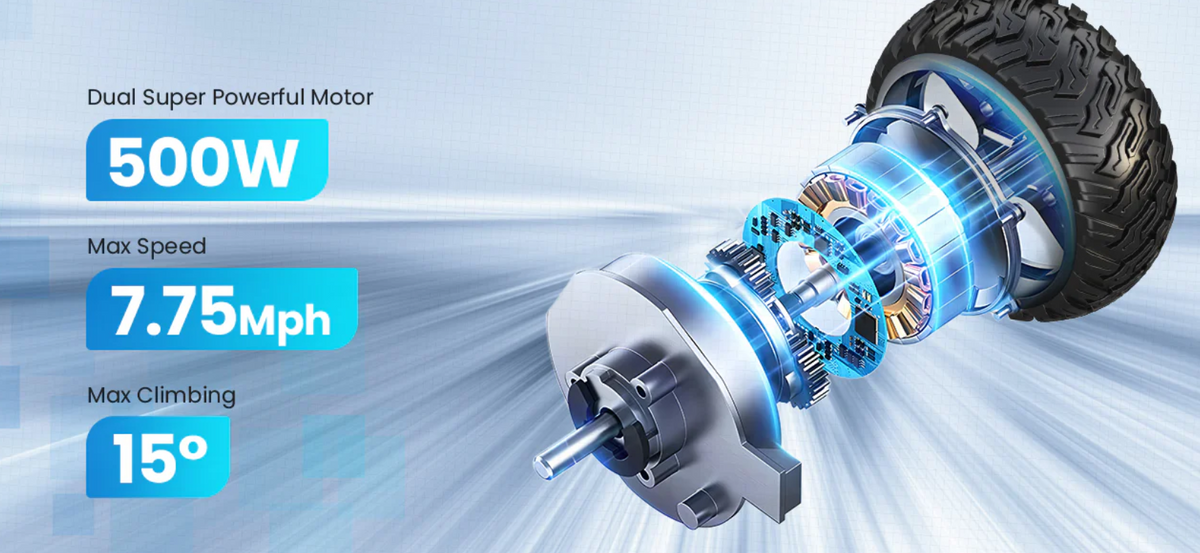 GYROOR G13 All-Terrain Off-Road Hoverboard- Electric Blue