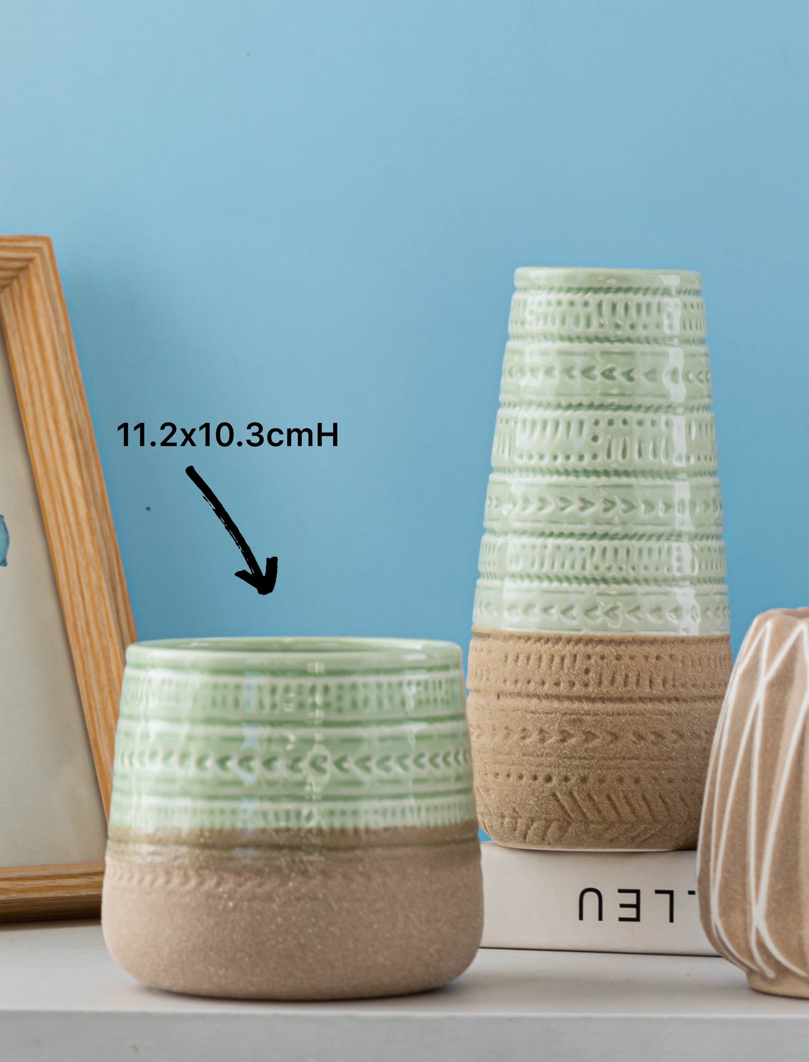 Shop Two-Tone Mint Ceramic Pot 