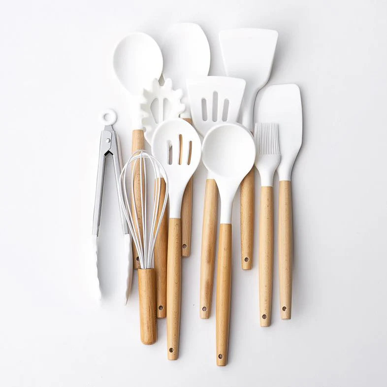 Accent Acacia Handle Silicone Whisk