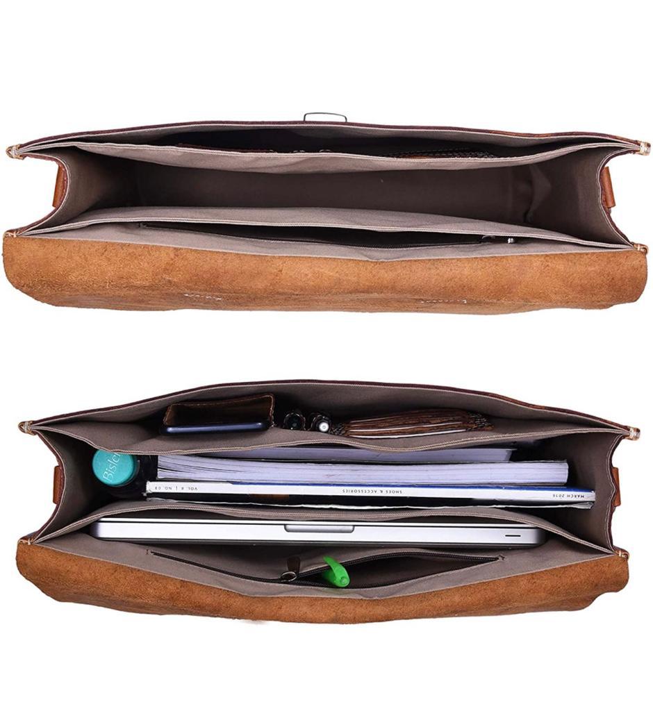 Genuine Leather Laptop Messenger Bags for Men