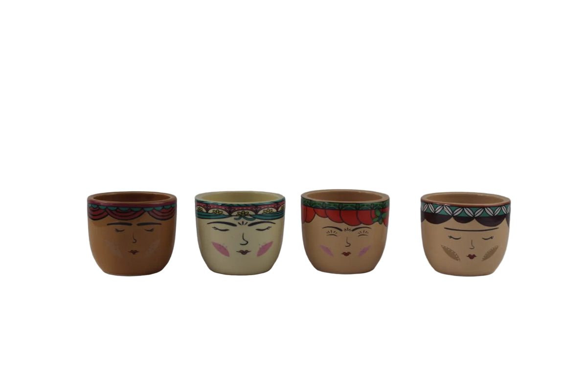 Elegant Face Pattern  Pot