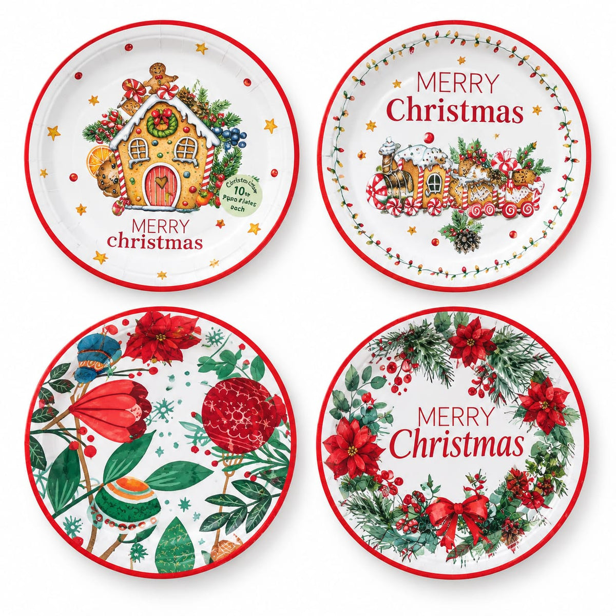 Papper Plates for Christmas - 23 CM