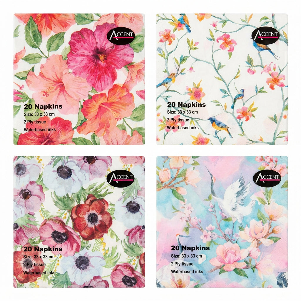 Native Floral Paper Napkins