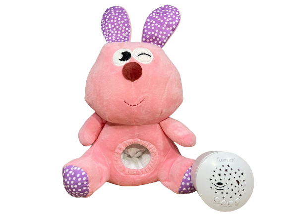 Projector Music Bunny Toy with Clam Light for Children.