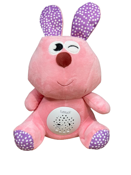 Musical Projector Bunny Toy with Clam Light for Sleep Aid.