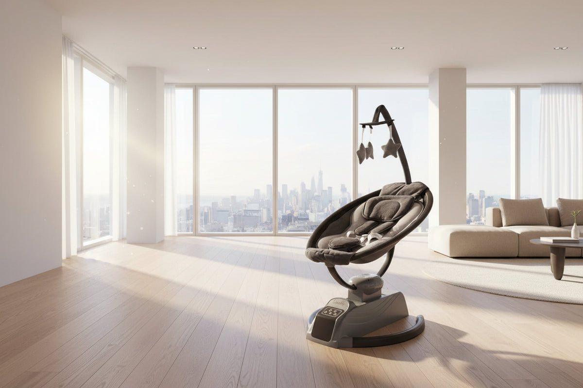 Electric Baby Swing Bouncer Rocker – Premium Comfort & Safety for Your Baby | Modern Oval Machine Washable |