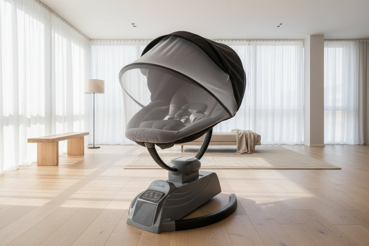 Electric Baby Swing Bouncer Rocker – Premium Comfort & Safety for Your Baby | Modern Oval Machine Washable |