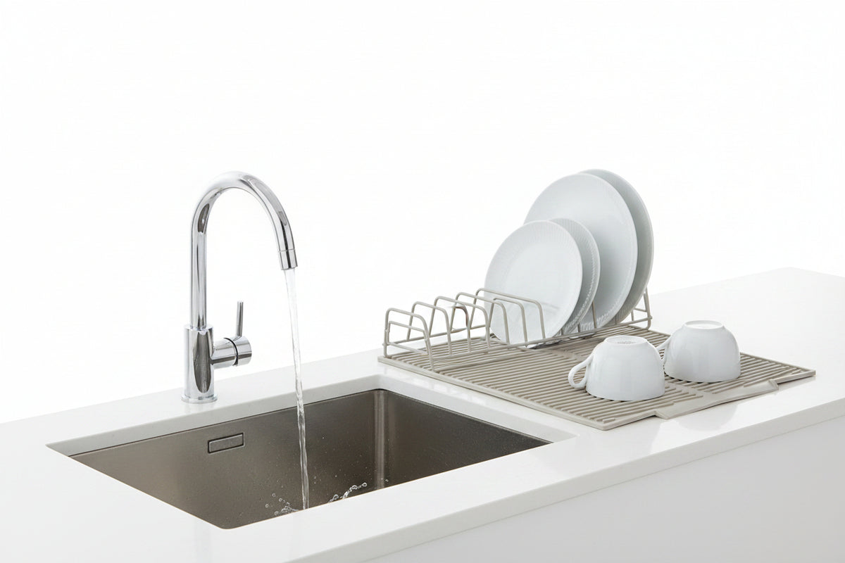 2 PCS SILICONE DISH DRYING RACK 43X33X8CMH