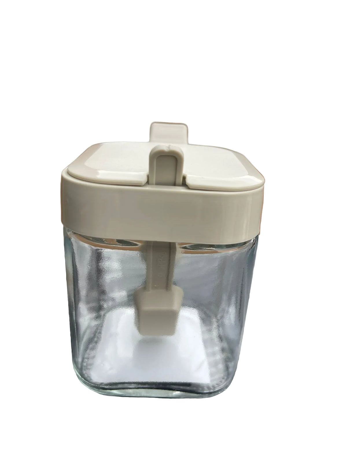 GLASS SEASONING JAR WITH SPOON 300ML
