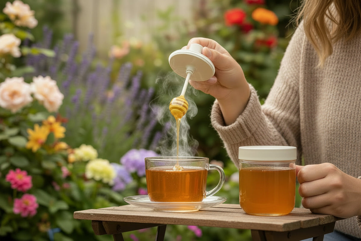 GLASS HONEY DISPENSER