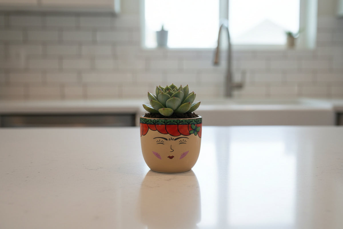 Elegant Face Pattern  Pot