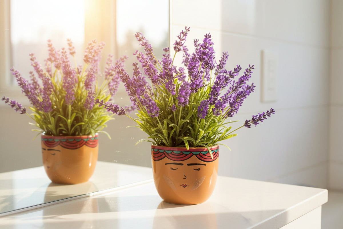Elegant Face Pattern  Pot