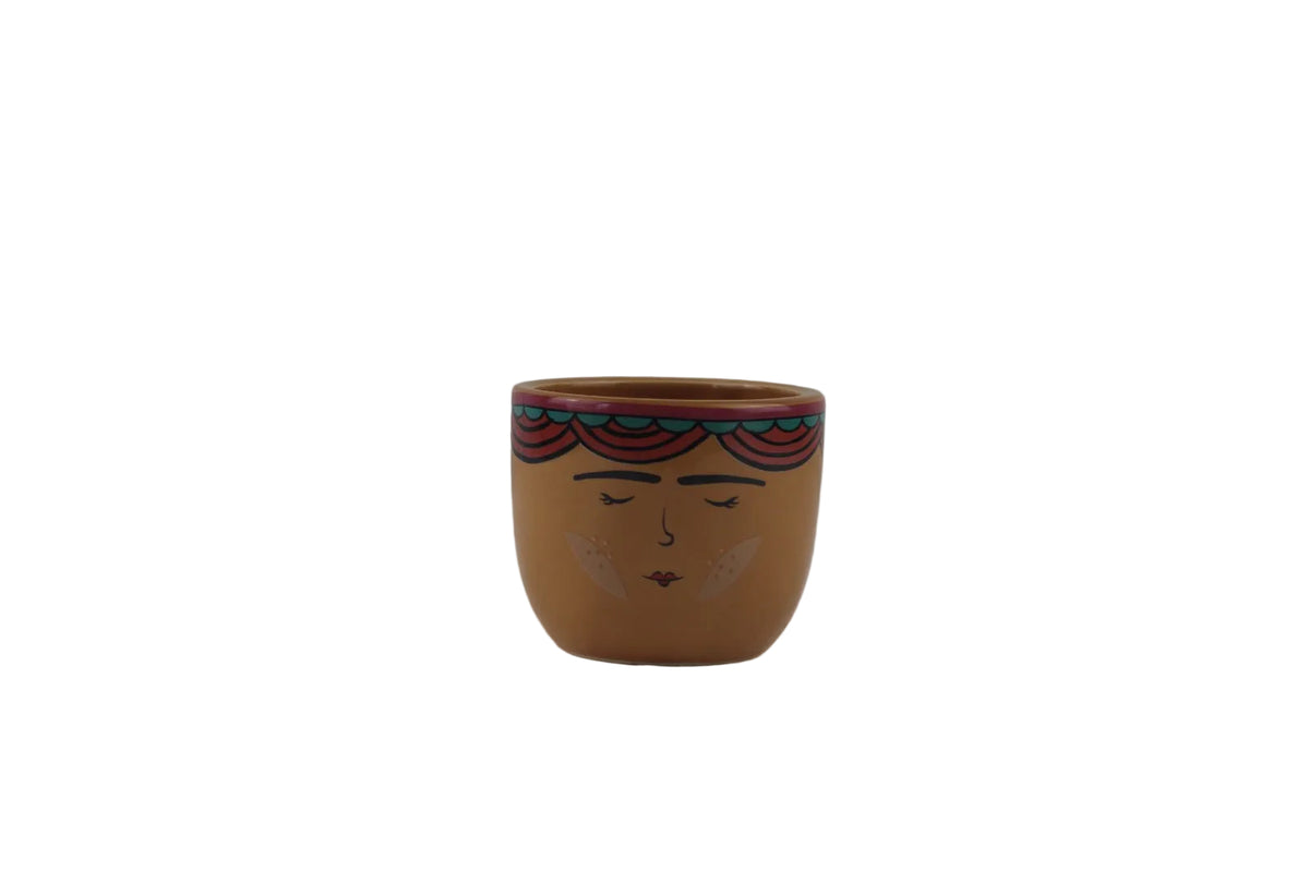 Elegant Face Pattern  Pot