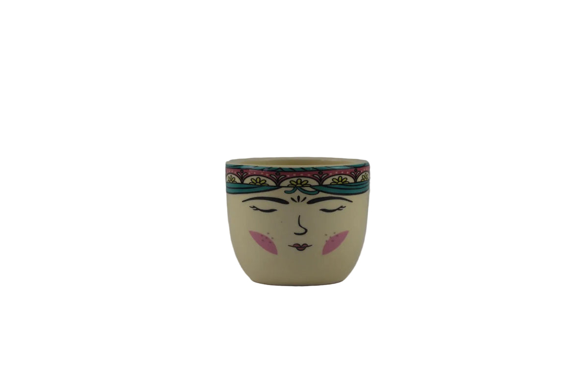Elegant Face Pattern  Pot